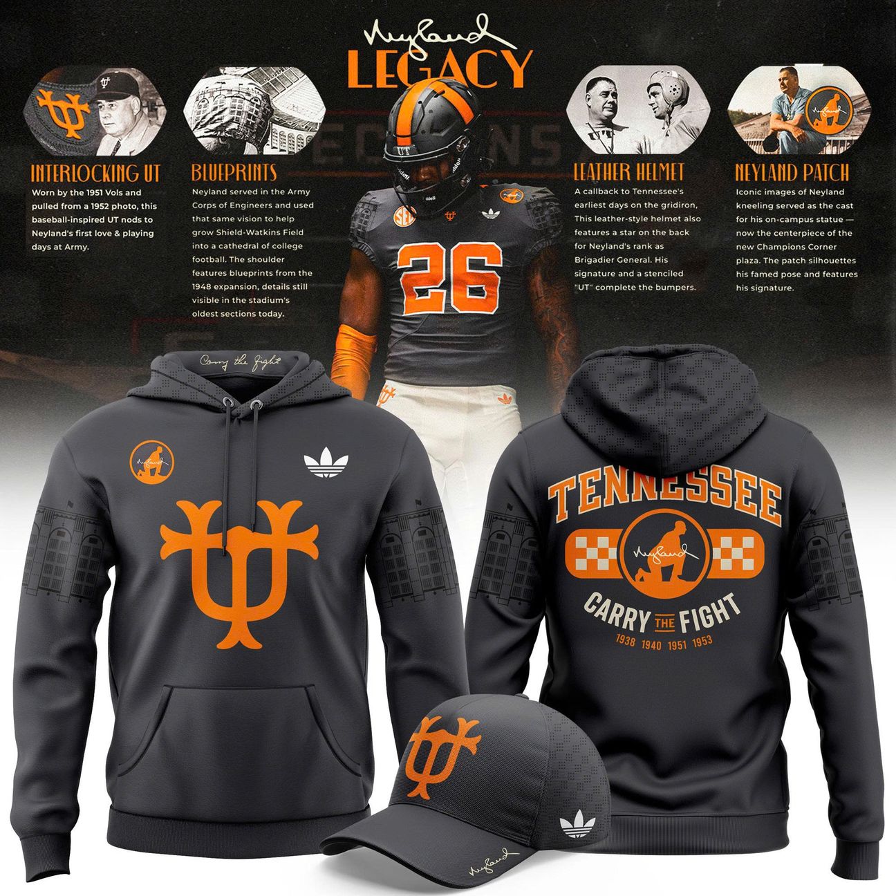 Tennessee Volunteers Neyland Legacy Hoodie | YB21
