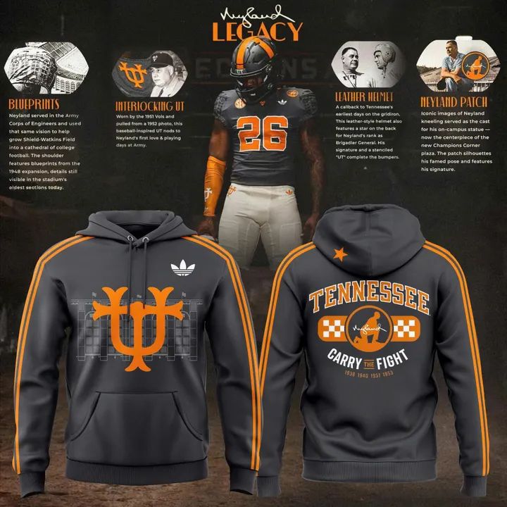 Unisex Adidas Charcoal Tennessee Football Neyland Legacy Hoodie | PP76
