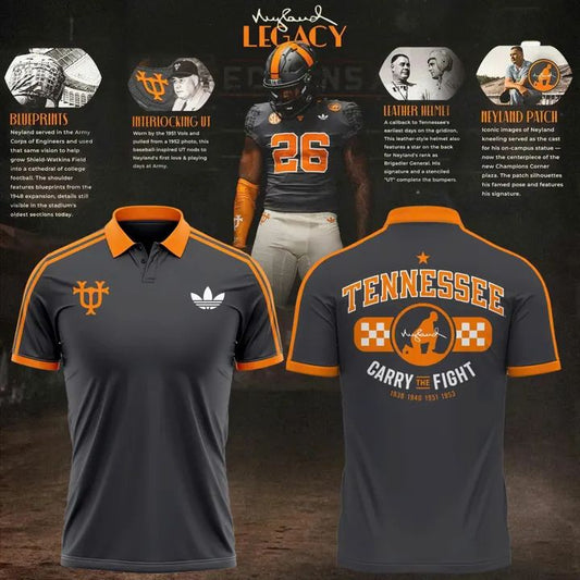 Unisex Adidas Charcoal Tennessee Football Neyland Legacy Polo Shirt | EH65