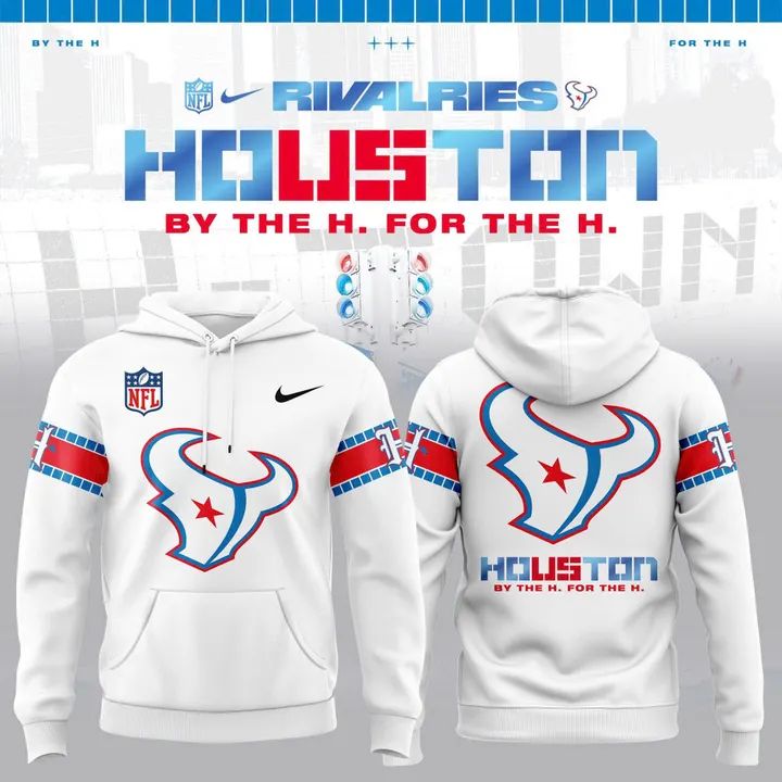 Houston Texans Rivalries By the H. For the H. 2026 Hoodie - White | TL19