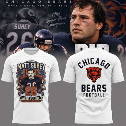White Shirt Matt Suhey - Chicago Bears Always and Forever - Thank You For Your Memories T-Shirt