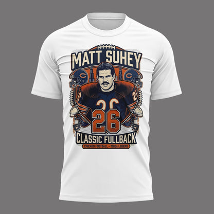 White Shirt Matt Suhey - Chicago Bears Always and Forever - Thank You For Your Memories T-Shirt