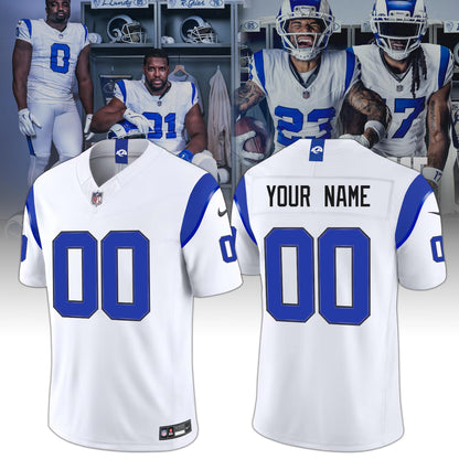 LAR Rams Classic Sol Fearsome White Football Jersey | DZ66