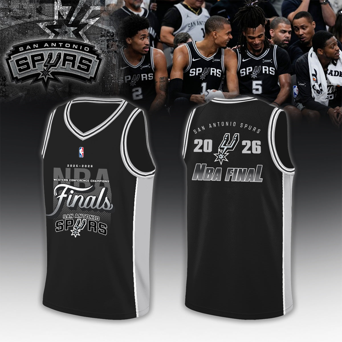 San Antonio Spurs 2026 Western Conference Champions Basketball Jersey Limited Edition | BD75