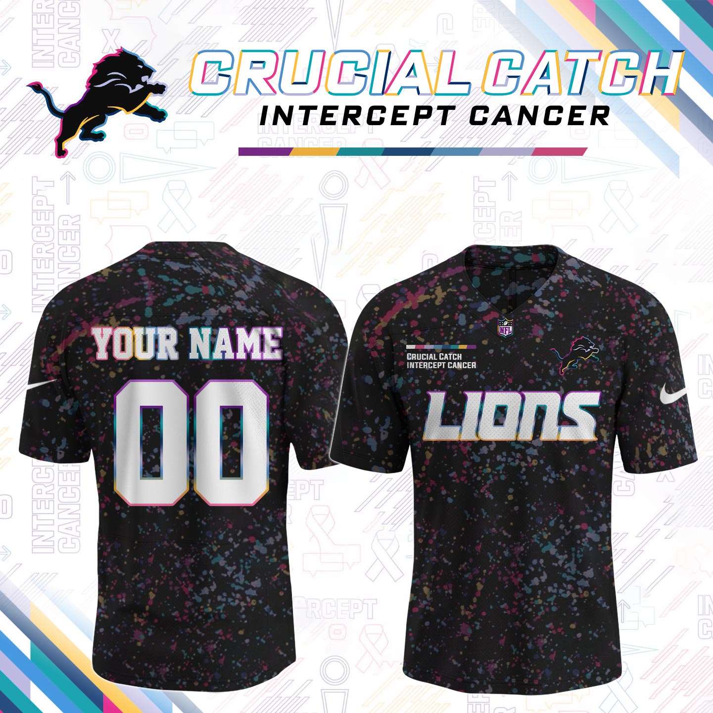 Men's Black Detroit Lions 2026 Crucial Catch Limited Football Jersey