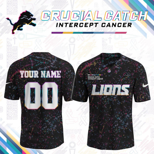 Men's Black Detroit Lions 2026 Crucial Catch Limited Football Jersey