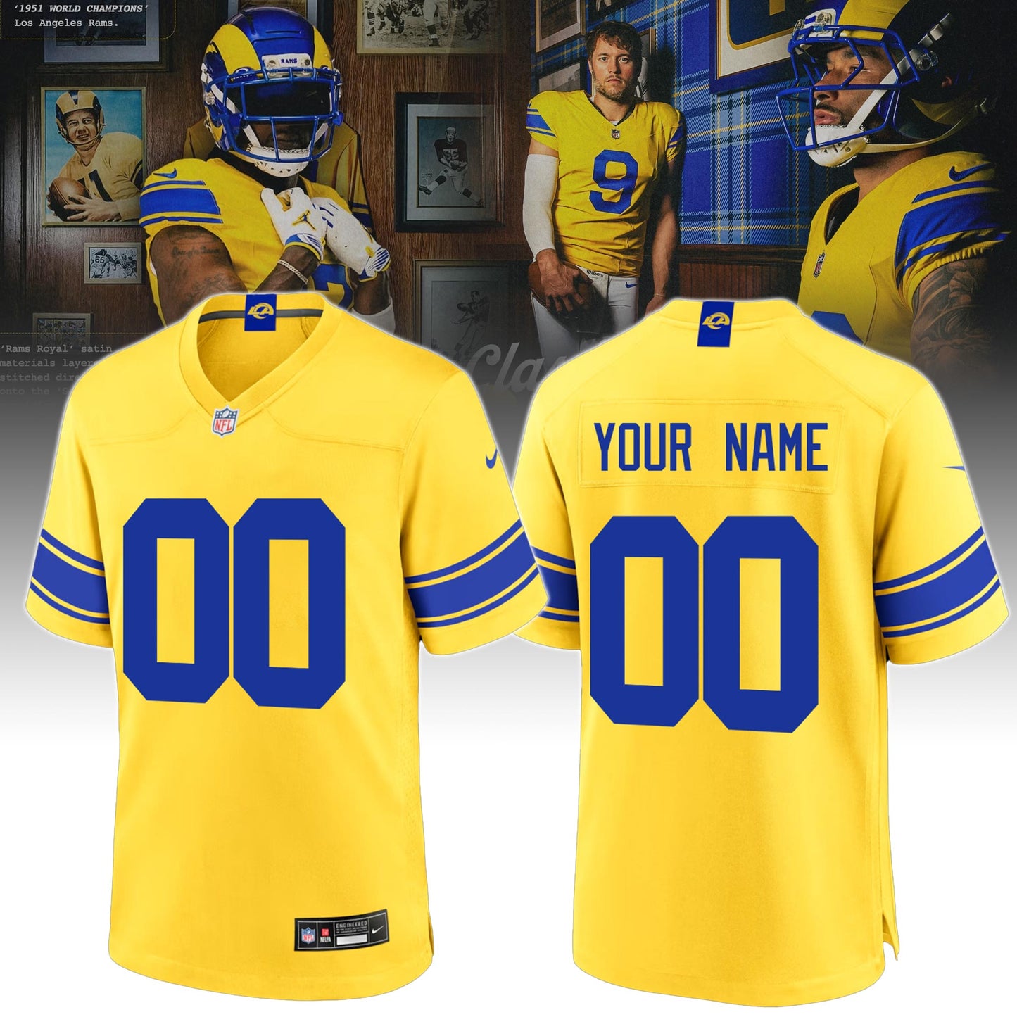 LAR Rams Classic Sol Football Jersey | GS24