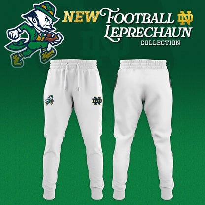 Notre Dame Fighting Irish Football Leprechaun Limited Editions Hoodie - White