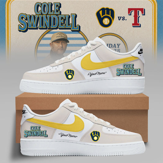 Cole Swindell x Milwaukee Brewers Premium 3D Sneakers V1