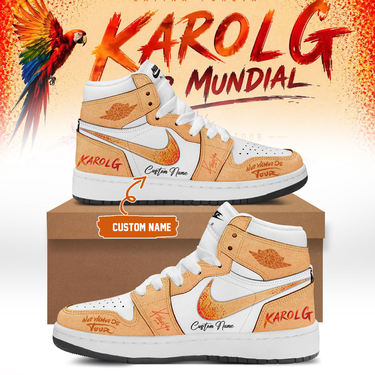 Karol G - Nos Vamos de Tour Limited Edition Signature - AJ1 Shoes | DP90