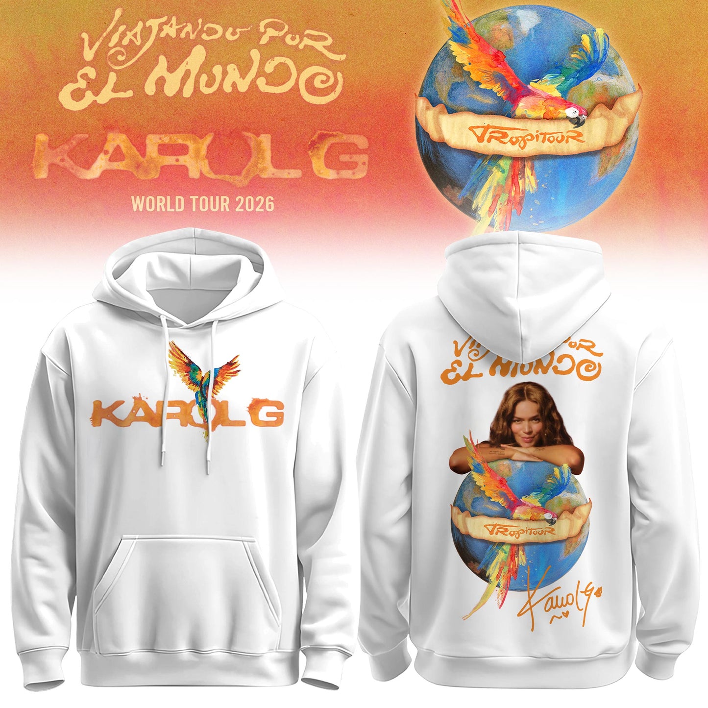 Karol G - Viajando Por El Mundo Tropitour 2026 Limited Edition Hoodie | NJ59