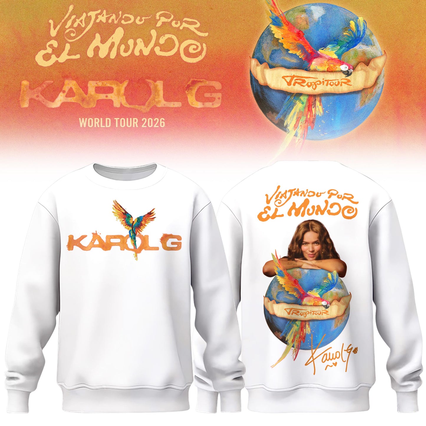 Karol G - Viajando Por El Mundo Tropitour 2026 Limited Edition Sweatshirt | LS26
