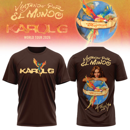 Karol G - Viajando Por El Mundo Tropitour 2026 Limited Edition T-shirt | AO39