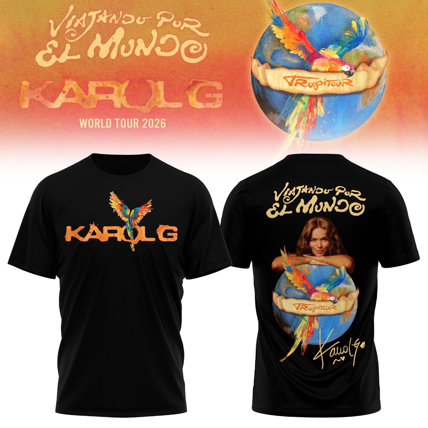 Karol G - Viajando Por El Mundo Tropitour 2026 Limited Edition T-shirt | EP45