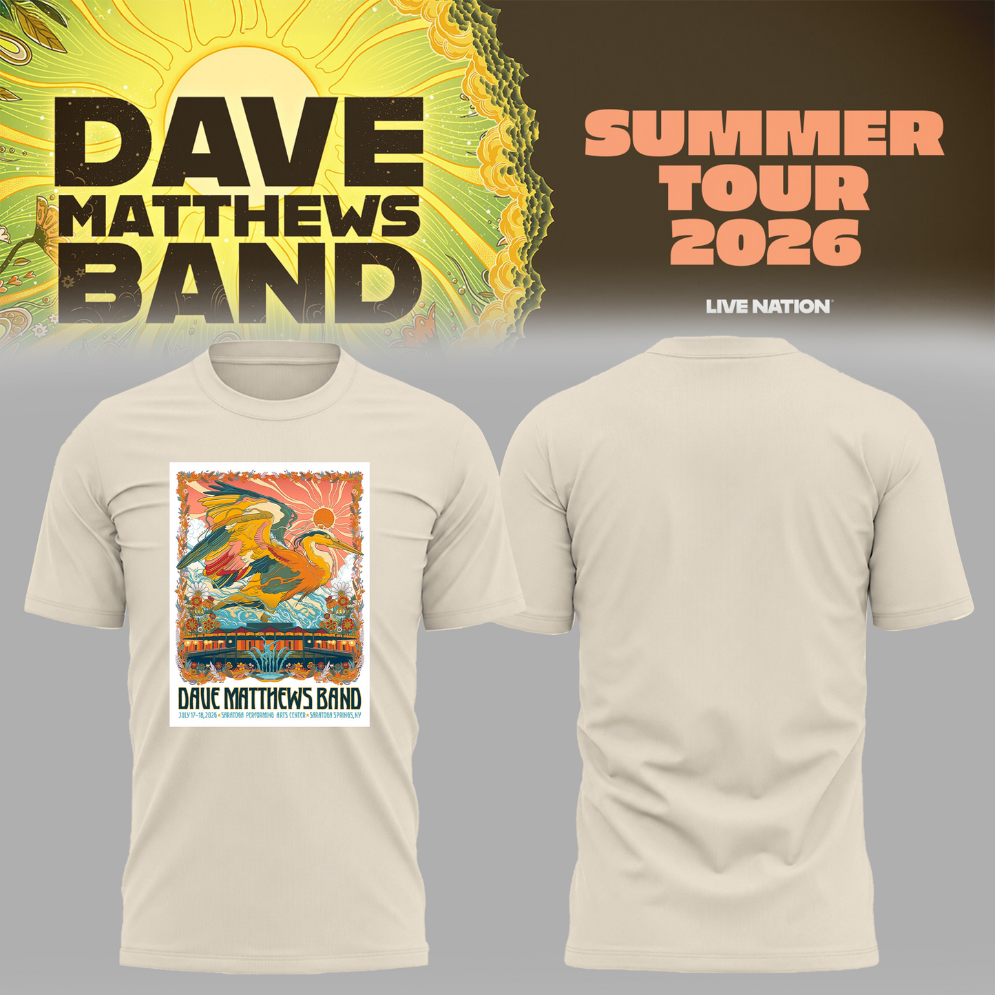 Limited Edition Summer Tour 2026 At Saratoga Springs,NY Shirt | NY57