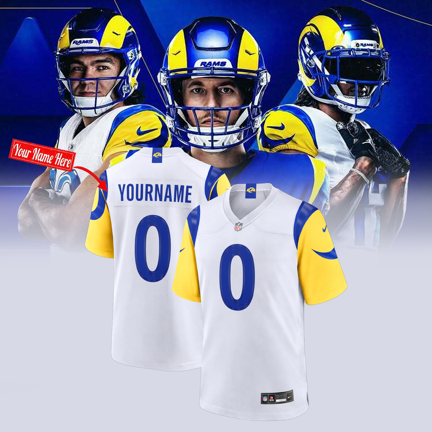 Limited Edition LA Rams Game Day Football Jersey | EE35