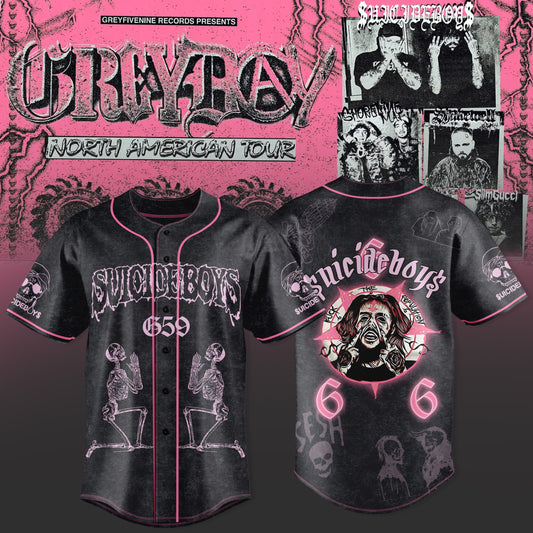 SuicideBoyS: Grey Day Tour 2026 Merch Exclusive Baseball Jersey | WO23