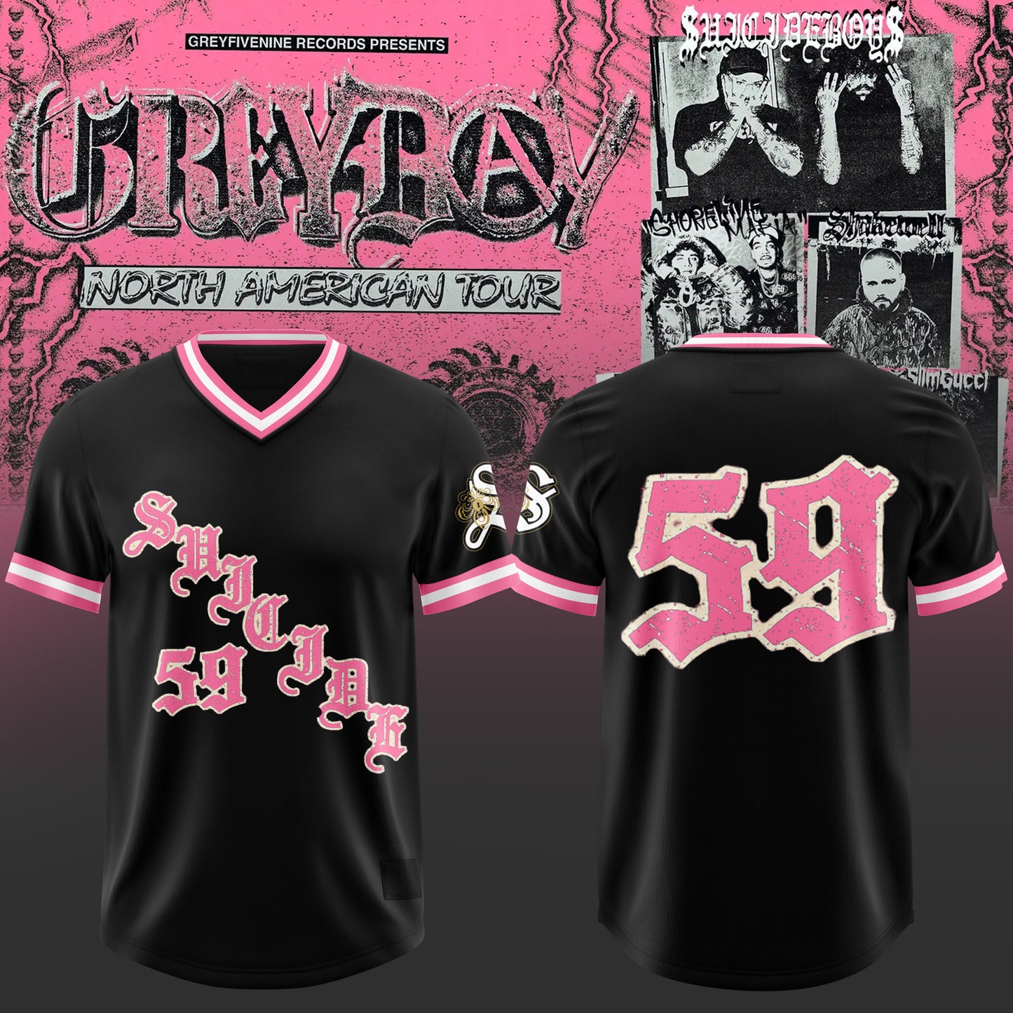 SuicideBoyS: Grey Day Tour 2026 Merch Exclusive Football Jersey | AE48