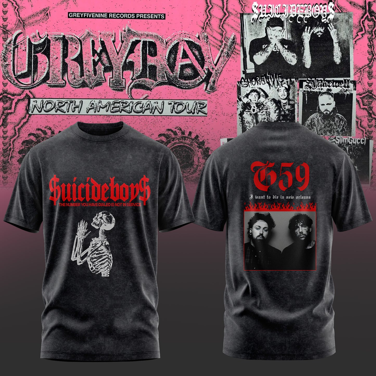 SuicideBoyS: Grey Day Tour 2026 Merch Limited T-Shirt | IH29