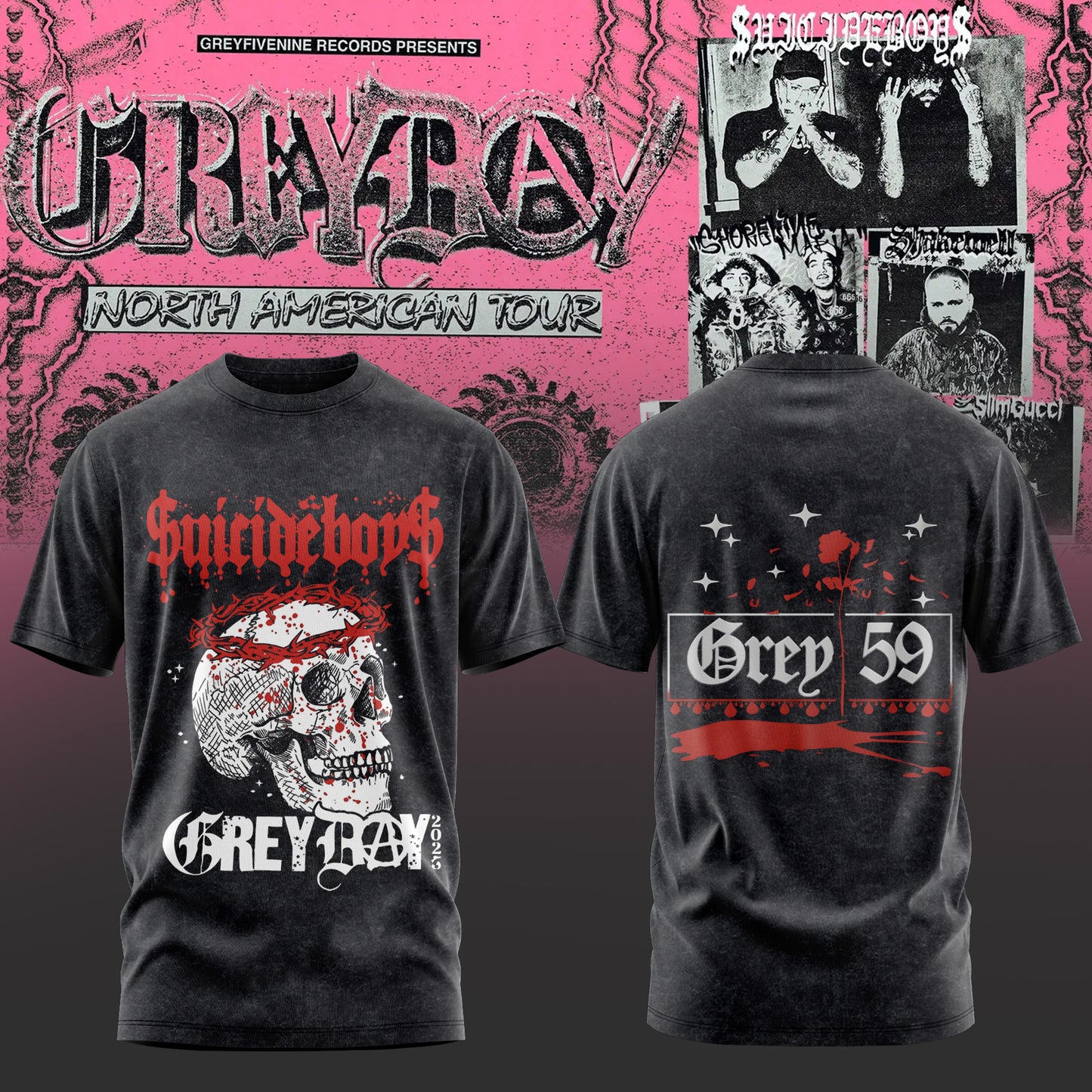 SuicideBoyS: Grey Day Tour 2026 Merch Limited T-Shirt | KW59