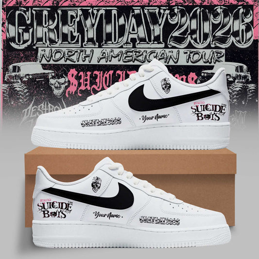SuicideBoyS Greyday Tour 2026 Merch - North American Tour AF1 Shoes | ML54