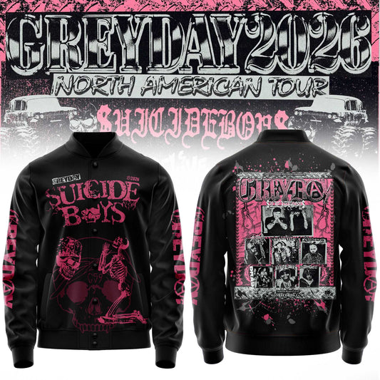 SuicideBoyS Greyday Tour 2026 Merch - North American Tour Baseball Jacket | OF84