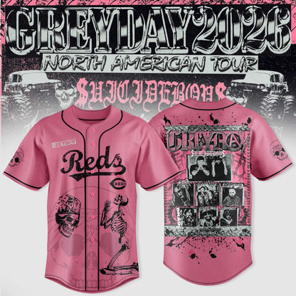 SuicideBoyS Greyday Tour 2026 Merch - North American Tour Baseball Team Jersey | LI45