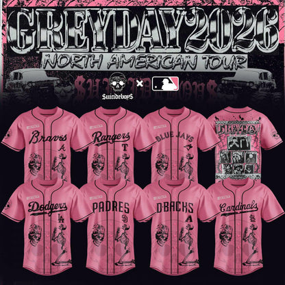 SuicideBoyS Greyday Tour 2026 Merch - North American Tour Baseball Team Jersey | LI45