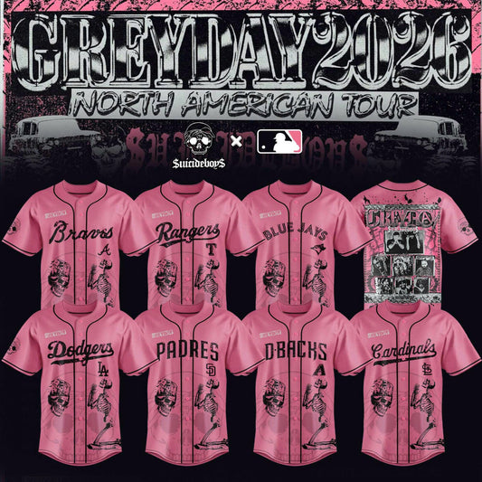 SuicideBoyS Greyday Tour 2026 Merch - North American Tour Baseball Team Jersey | LI45