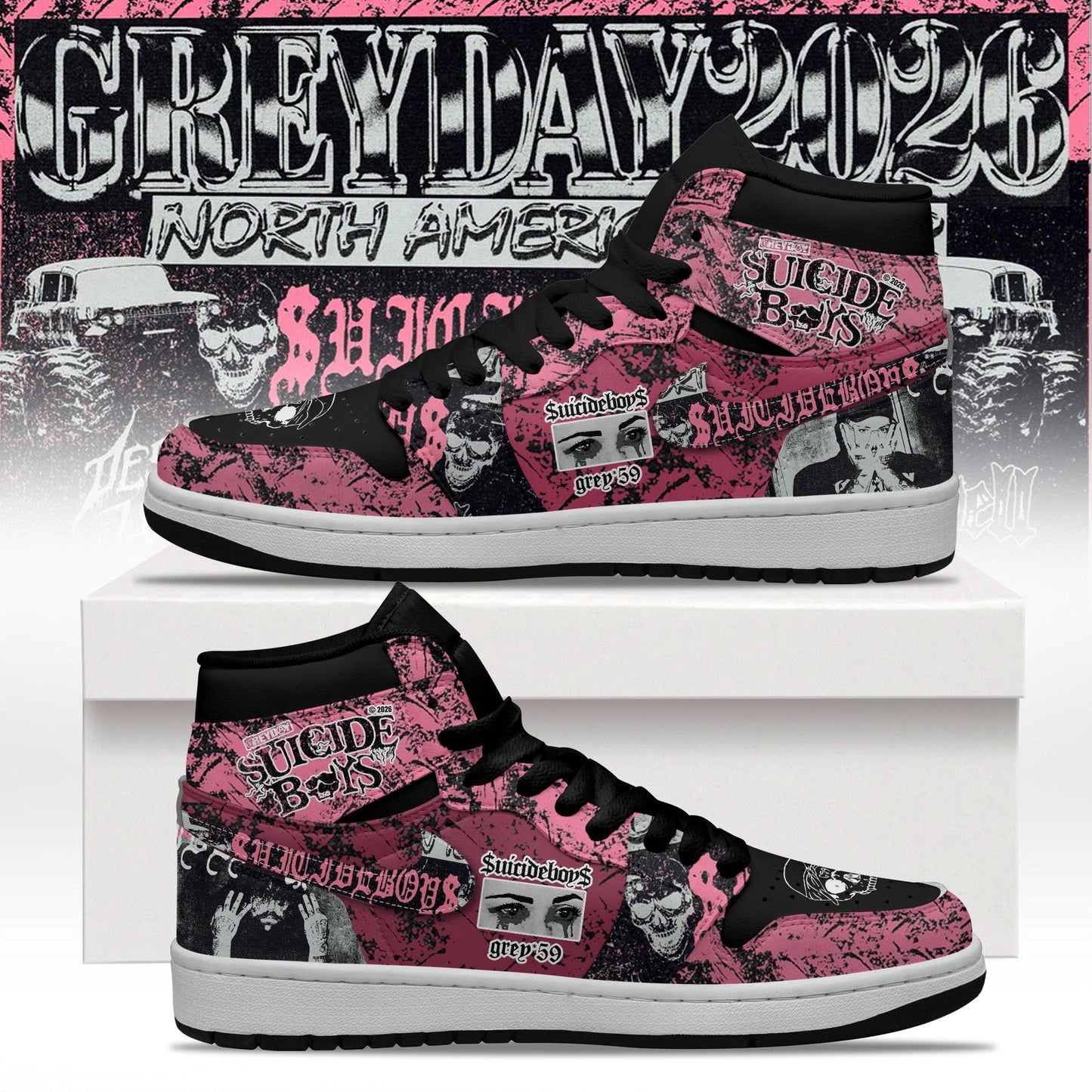 SuicideBoyS Greyday Tour 2026 Merch - North American Tour JD1 Shoes | KZ59