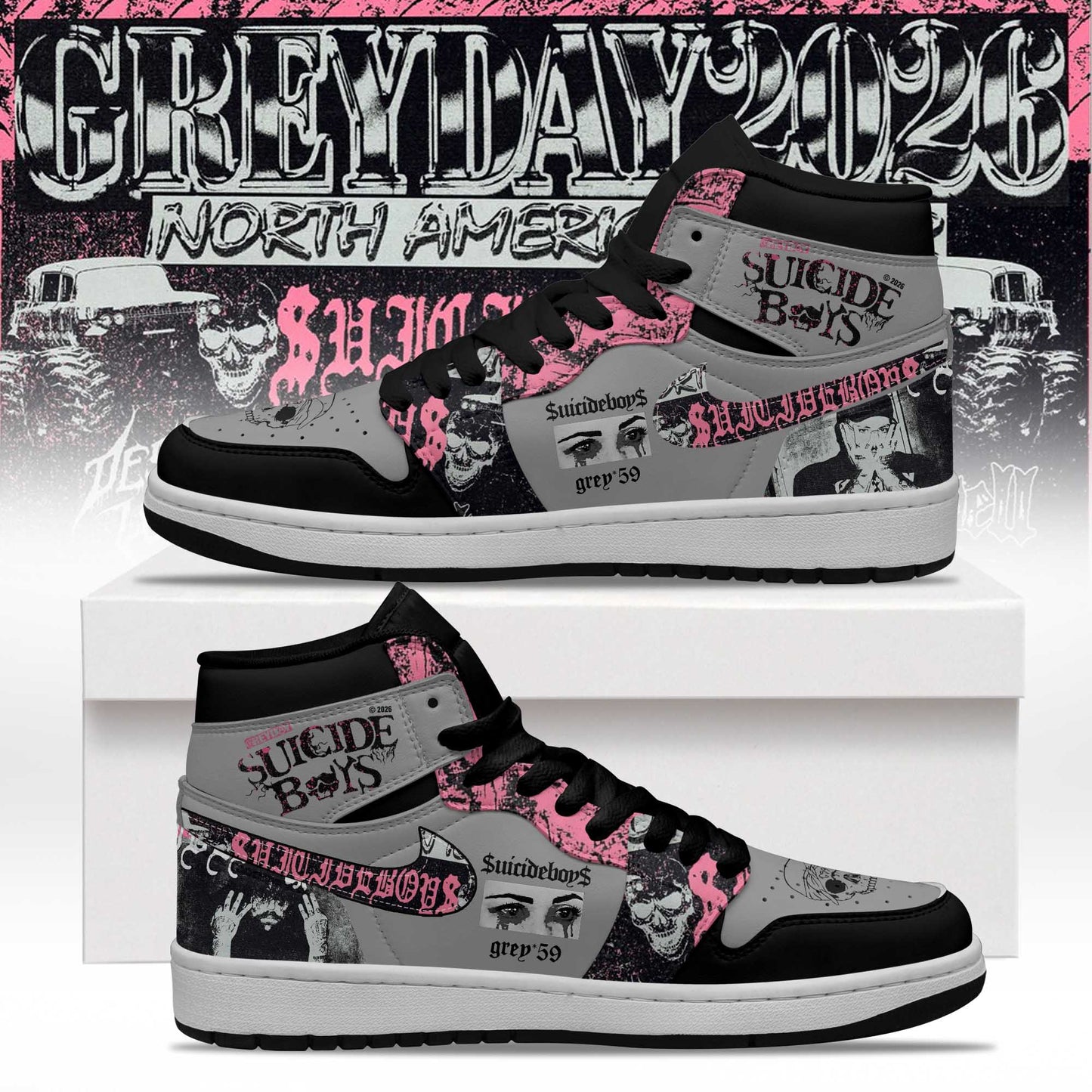SuicideBoyS Greyday Tour 2026 Merch - North American Tour JD1 Shoes | MF52