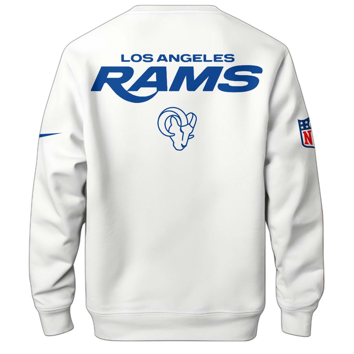 LAR Rams Classic Sol White Sweatshirt | JA35