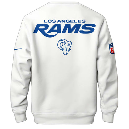 LAR Rams Classic Sol White Sweatshirt | JA35
