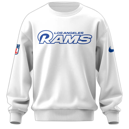 LAR Rams Classic Sol White Sweatshirt | JA35