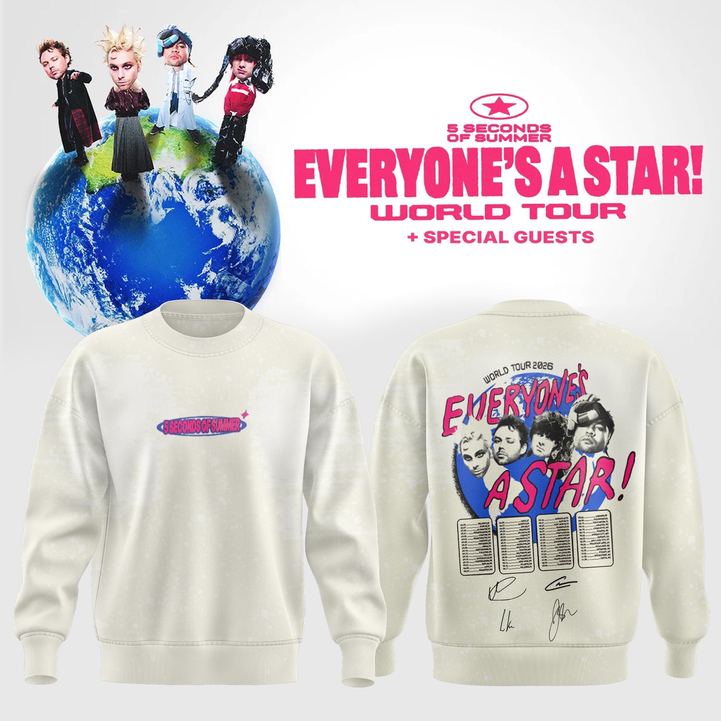 5SOS EVERYONE'S A STAR! World Tour Sweatshirt | FR50