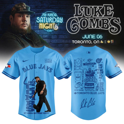 Toronto Blue Jays x Luke Combs My Kinda Saturday Night Tour 2026 Limited Edition Jersey | MZ40