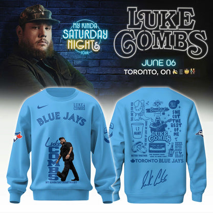 Toronto Blue Jays x Luke Combs My Kinda Saturday Night Tour 2026 Limited Edition Sweatshirt | LK63
