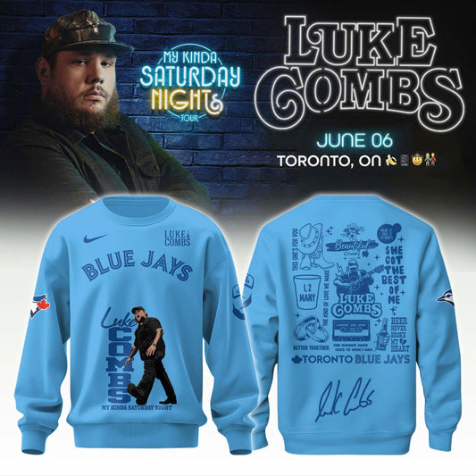 Toronto Blue Jays x Luke Combs My Kinda Saturday Night Tour 2026 Limited Edition Sweatshirt | LK63