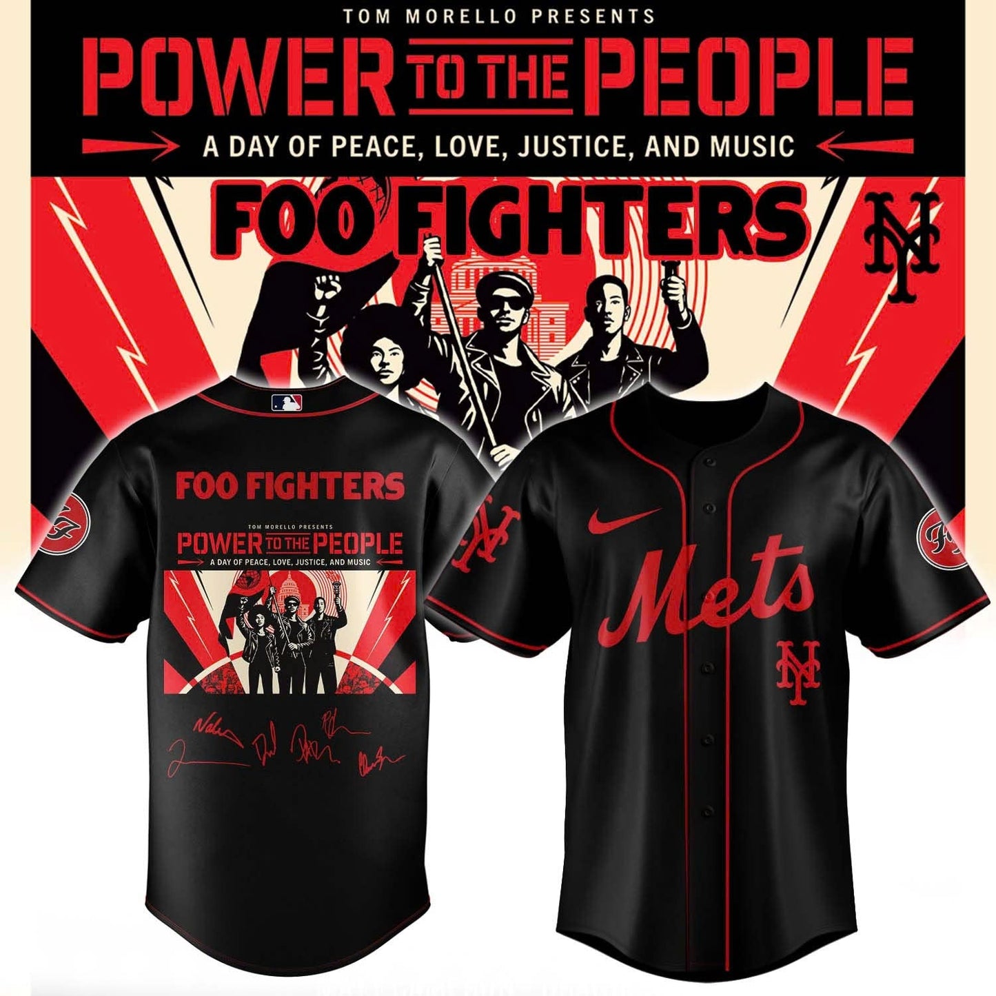 Foo Fighters -"Power to the people"- Limited Edition Signature - Jersey