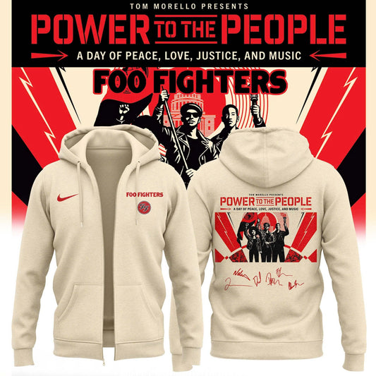 Foo Fighters -"Power to the people"- Limited Edition Signature Zip Hoodie