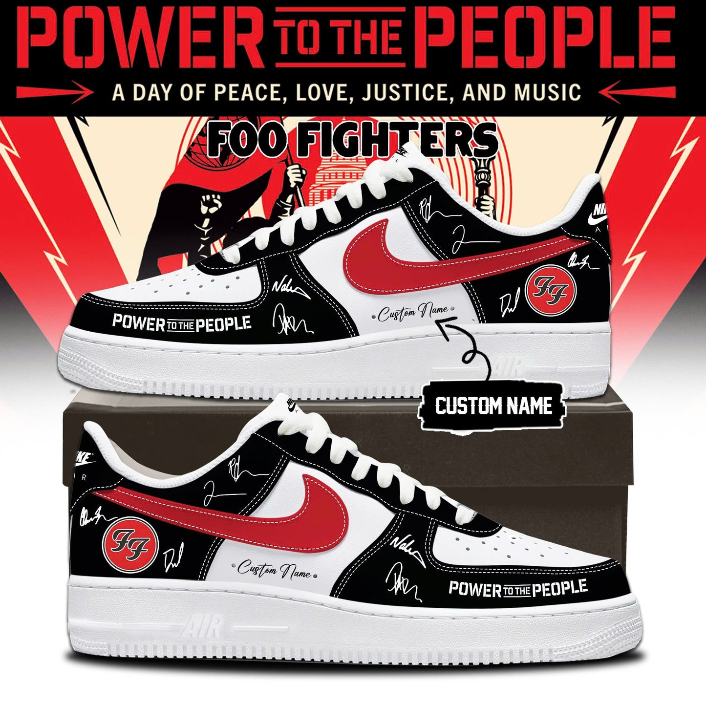 Foo Fighters - "Power to the people"- Limited Edition Signature - Shoes 2