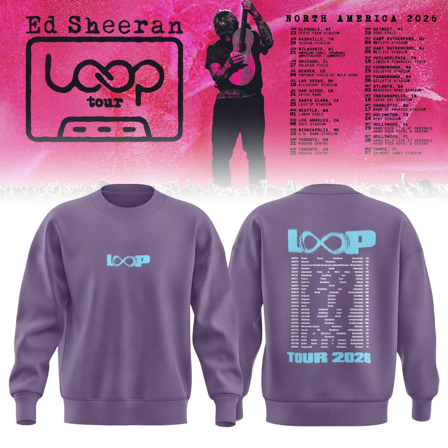 Ed "North American Loop Tour 2026" Sweatshirt | HV60