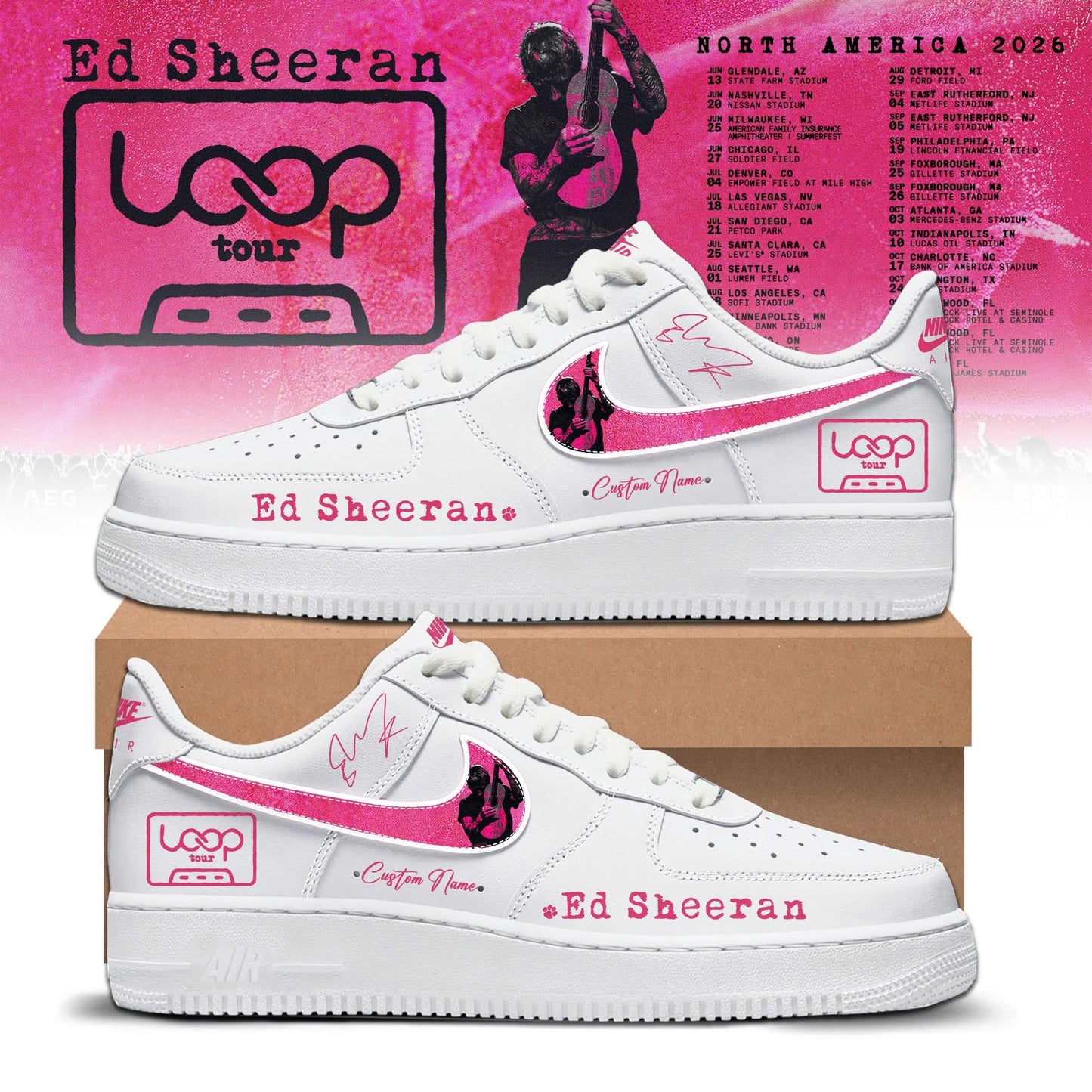 Ed Sheeran Loop Tour 2026 Limited Edition Shoes | VC48