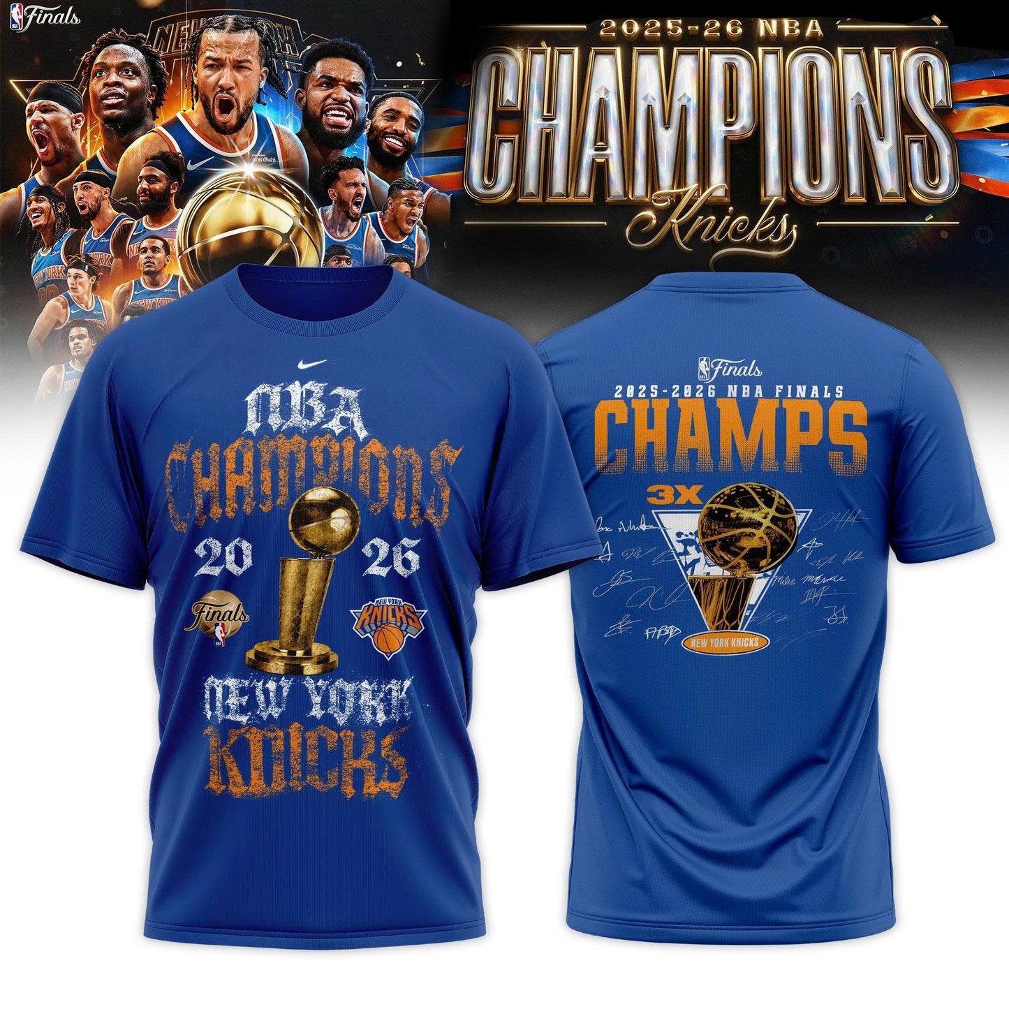 New York Knicks NBA Finals Champs Nike Locker Room T-Shirt | NO31