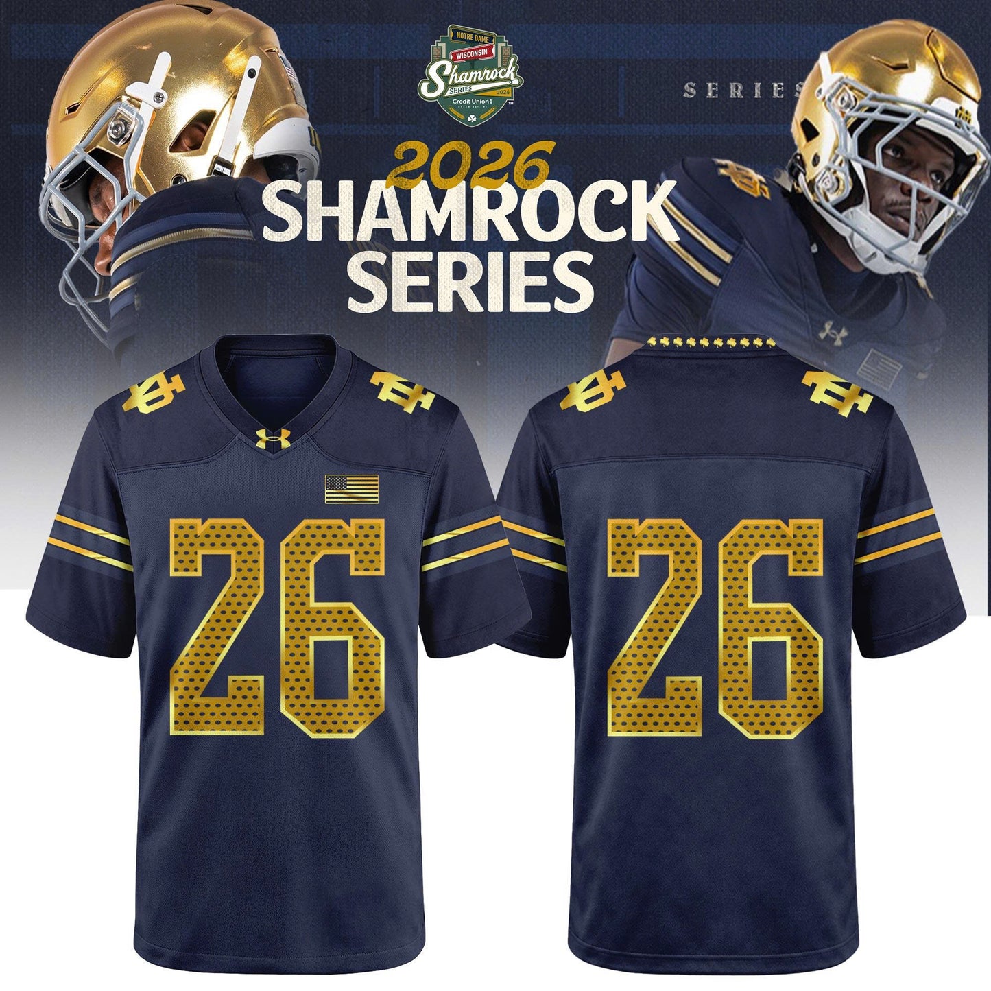Notre DameFootball 2026 Shamrock Series Limited Editions Jersey