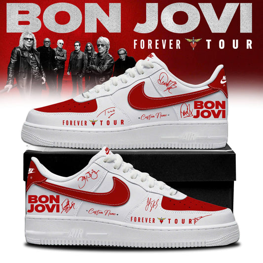 Bon Jovi Forever Tour 2026 Limited Edition AF1 Sneakers Concert Merch