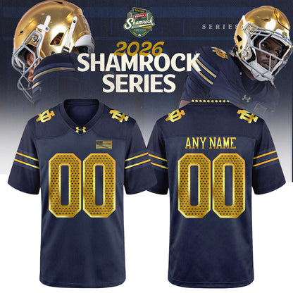 Notre DameFootball 2026 Shamrock Series Custom Name ANotre DameNumber Limited Editions Jersey