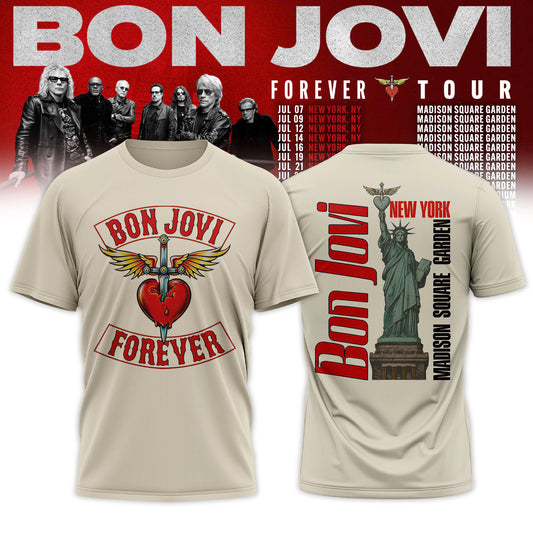 Bon Jovi Forever Tour 2026 Limited Edition T-Shirt Rock Band Merchandise