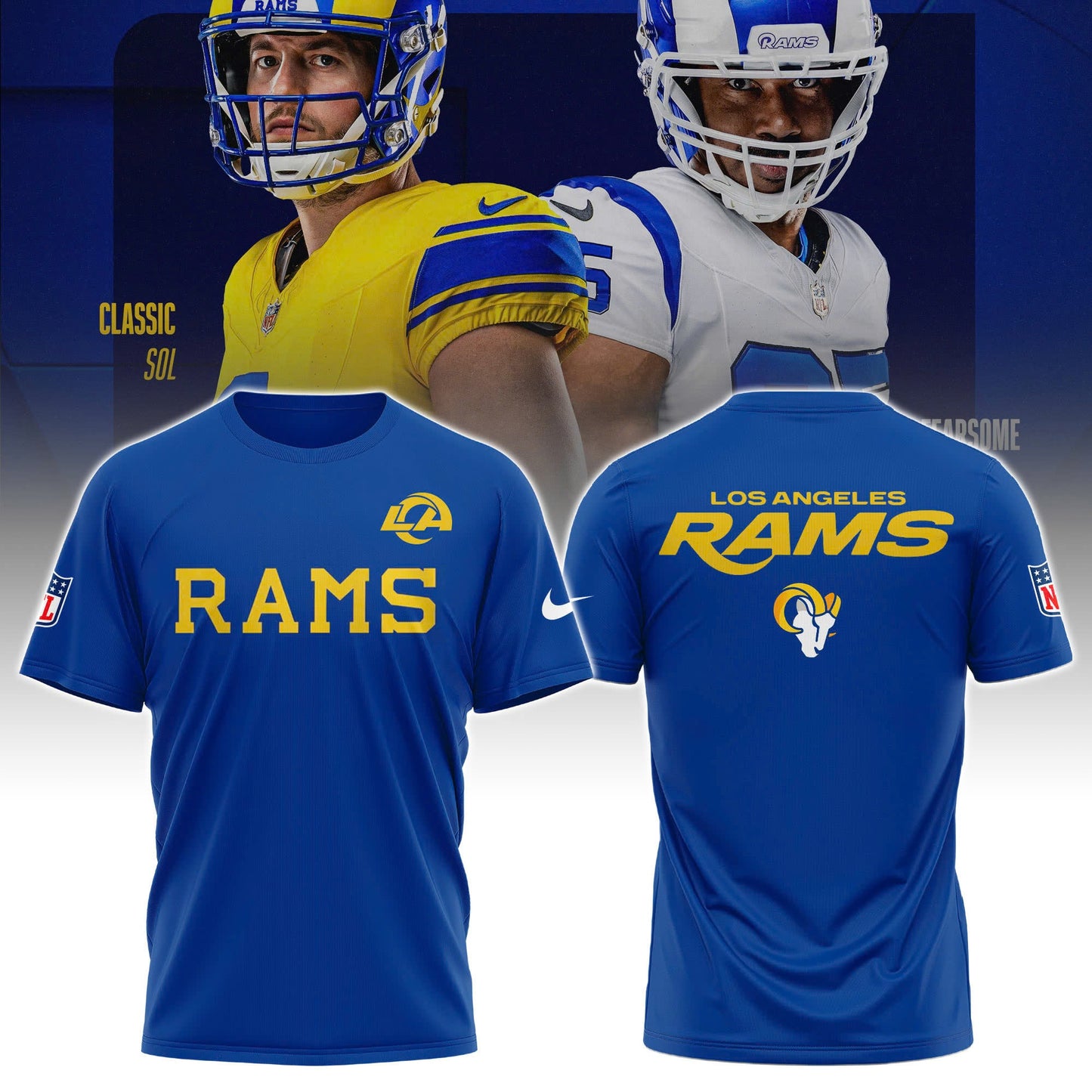 LAR Rams Classic Sol Tee | CC85
